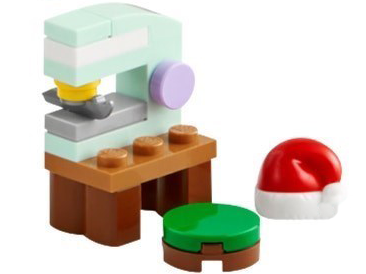 LEGO 42637-16 Advent Calendar 2024, Friends (Day 15) - Sewing Machine, Stool, and Santa Hat