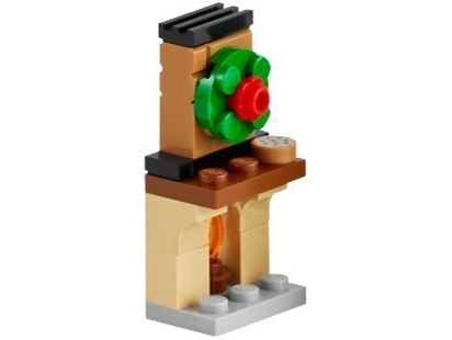 LEGO 42637-22 Advent Calendar 2024, Friends (Day 21) - Fireplace and Mantel with Wreath