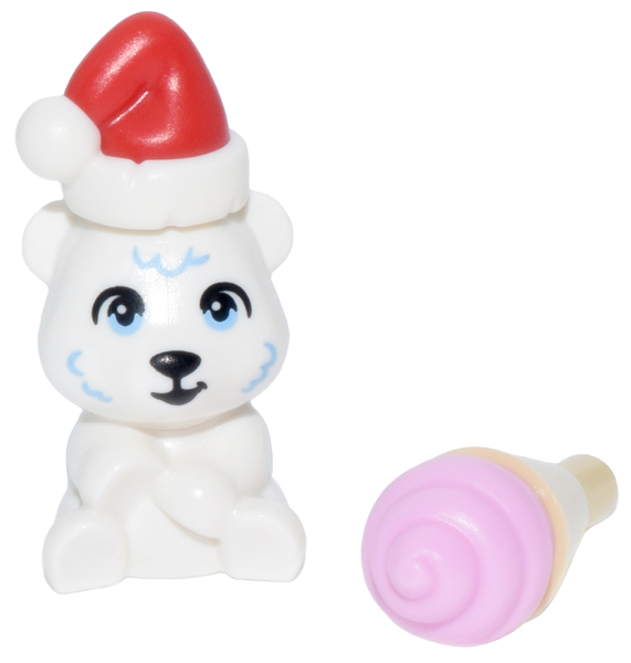 LEGO 42698-12 Advent Calendar 2026, Friends (Day 11) - Polar Bear Cub with Santa Hat and Ice Cream Cone