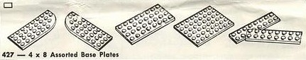 LEGO 427-2 4 x 8 Assorted Base Plates
