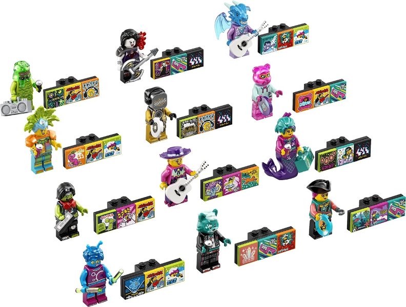 LEGO 43108-2 Minifigure, Vidiyo Bandmates, Series 2 (Complete Series of 12 Complete Minifigure Sets)