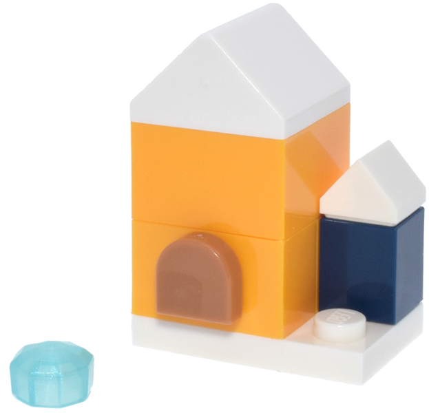 LEGO 43273-19 Advent Calendar 2025, Disney Frozen (Day 18) - Bright Light Orange Arendelle House