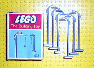 LEGO 433 6 Street Lamps with Curved Top (The Building Toy)