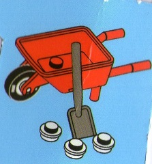 LEGO 4428-21 Advent Calendar 2012, City (Day 20) - Wheelbarrow with Spade and Snow