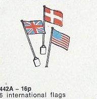 LEGO 442A 6 International Flags (The Building Toy)