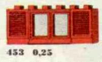 LEGO 453-2 1 x 6 x 2 Shuttered Windows, Red or White