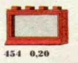LEGO 454-2 1 x 4 x 2 Window, Red or White