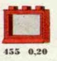 LEGO 455-2 1 x 3 x 2 Window, Red or White
