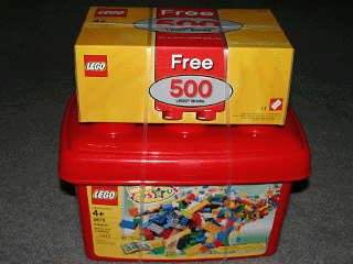 LEGO 4679-2 Bricks and Creations Tub (Toys "R" Us Exclusive) and Free 500 LEGO Bricks