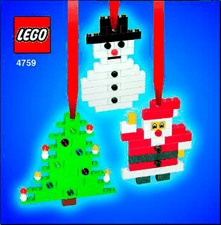 LEGO 4759 Three Christmas Decorations - Santa, Tree and Snowman