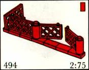LEGO 494 Gates and Fence, Red (System)