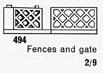 LEGO 494-2 Gates and Fence, White (The Building Toy)