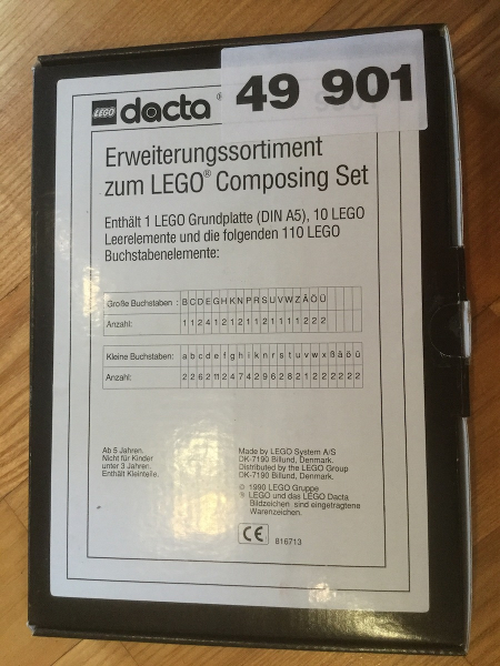 LEGO 49901 Erweiterungssortiment zum LEGO Composing Set (Extension Assortment for LEGO Composing Set 9550)