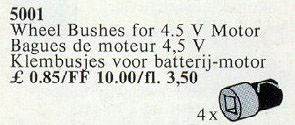 LEGO 5001 Wheel Bushes for 4.5V Basic Motor