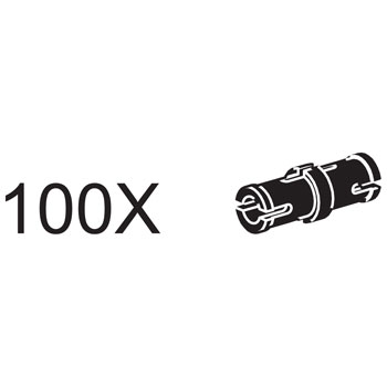 LEGO 5003122 Connector Pegs with Friction Ridge - Black