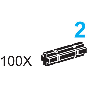 LEGO 5003126 2M Cross Axles with Grooves