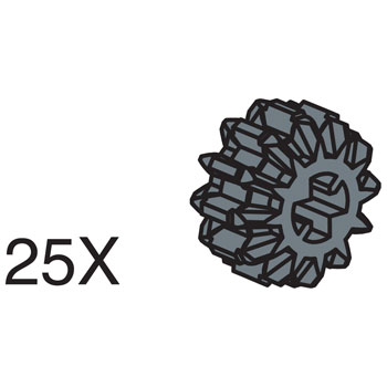LEGO 5003154 12 Tooth Black Double Conical Wheels