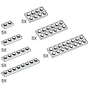 LEGO 5003173 White Plates