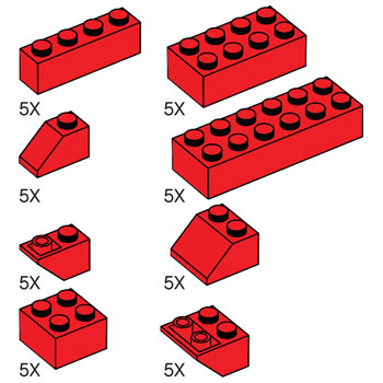 LEGO 5003174 Misc Red Brick Pack