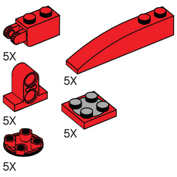 LEGO 5003175 Specialty Red Bricks Pack
