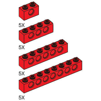 LEGO 5003177 Technic Misc Red Bricks