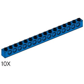 LEGO 5003183 Simple and Motorized Mechanisms 1x16 Blue Beams Pack