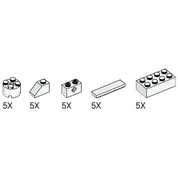 LEGO 5003185 Simple and Motorized Mechanisms White Elements Pack