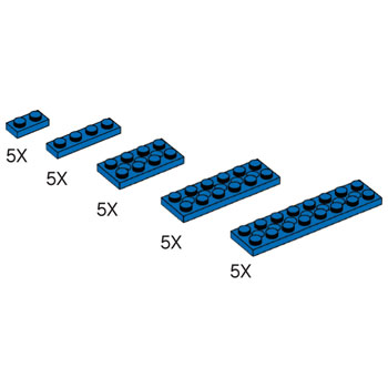 LEGO 5003186 Simple and Motorized Mechanisms Blue Plates Pack