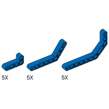 LEGO 5003188 Simple and Motorized Mechanisms Blue Angle Beams Pack