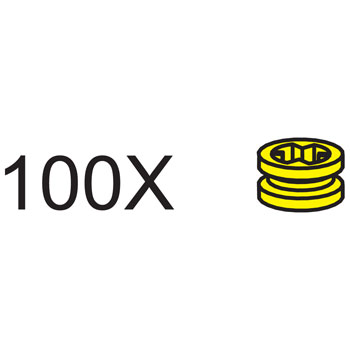 LEGO 5003203 Half Bushings - Yellow