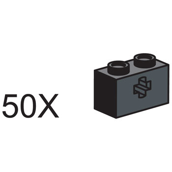 LEGO 5003206 Bricks with Cross Hole
