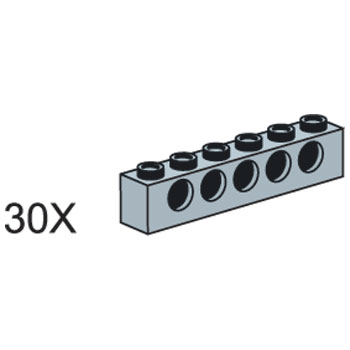 LEGO 5003208 1x6 Gray Technic Bricks