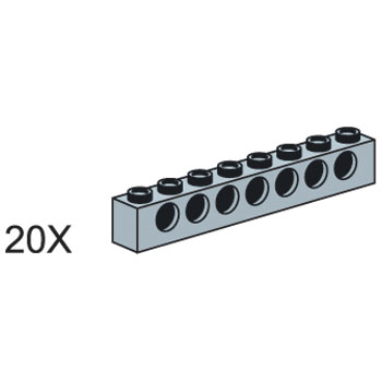 LEGO 5003209 1x8 Gray Technic Bricks