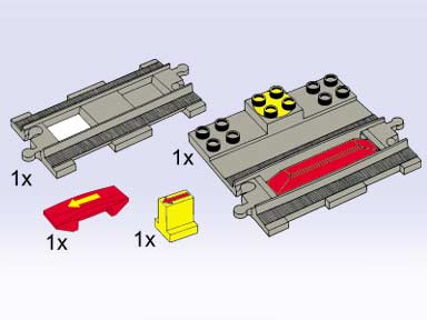LEGO 5024 Start/Stop Rail, Single Rail, Direction Switch
