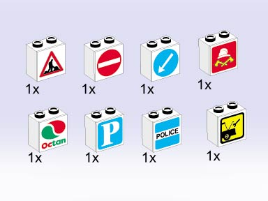 LEGO 5030 Signs for Use with Lighting Bricks 9V