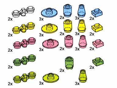 LEGO 5042 Space Light and Radar Plates, Disks, Cones