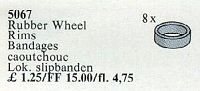 LEGO 5067 Rubber Wheel Rims, Gray
