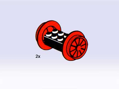 LEGO 5071 Wheel Sets, Large, Red