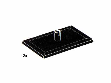 LEGO 5074 Bogie Plates, Black