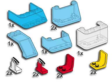 LEGO 5130 Windows, Seats, Steering Wheels
