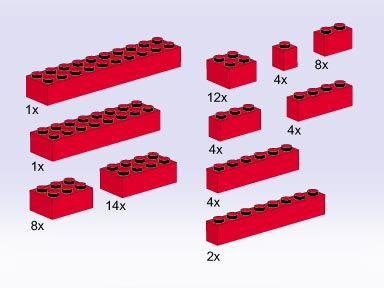 LEGO 5140 Bricks, Red