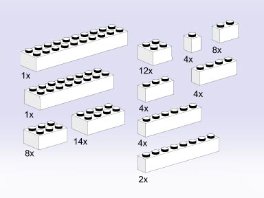 LEGO 5142 Bricks, White