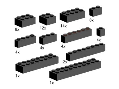 LEGO 5144 Bricks, Black