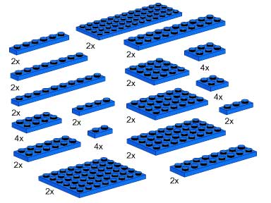 LEGO 5146 Plates, Blue