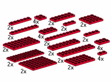 LEGO 5147 Plates, Red
