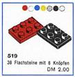 LEGO 519 2 x 3 Plates (cardboard box version)