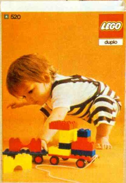 LEGO 520-9 Bricks, Half Bricks, 2 Trolleys