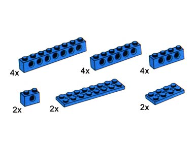 LEGO 5232 Beams and Plates, Blue