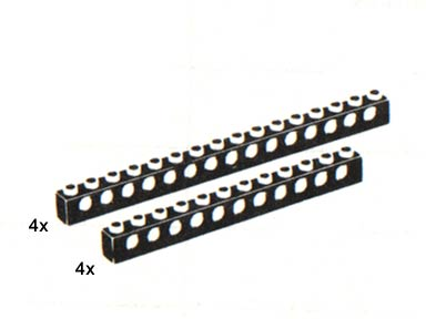 LEGO 5237 Bricks with Holes, Black
