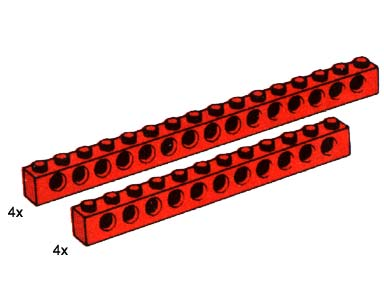LEGO 5238 Bricks with Holes, Red
